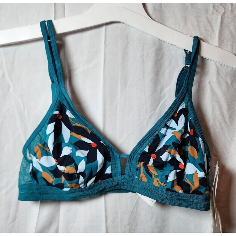 New Lively Women's Multicolor Wireless Semi Sheer Bra Adjustable Straps Size M